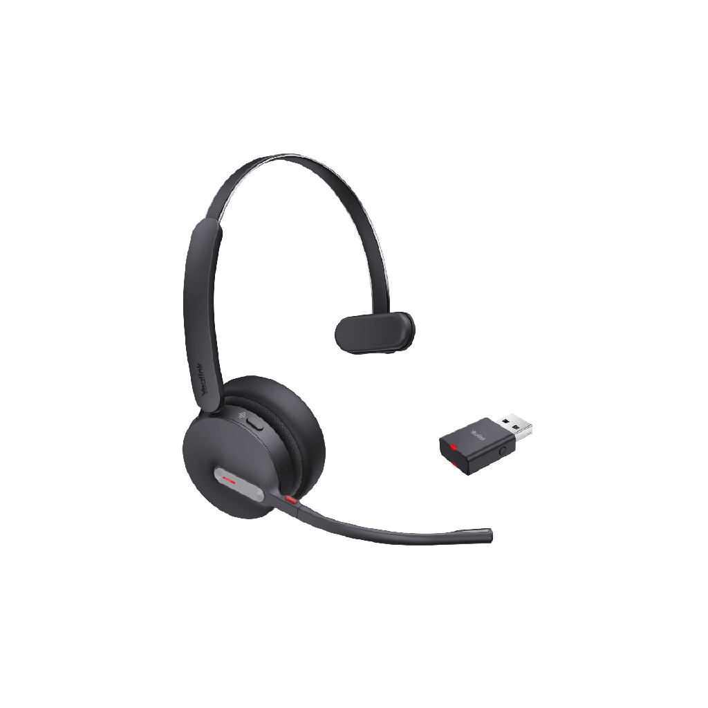 Diadema Inalámbrica WH64 Hybrid Mono UC de Yealink con Bluetooth 5.2 y Conectividad UC Plug-and-Play