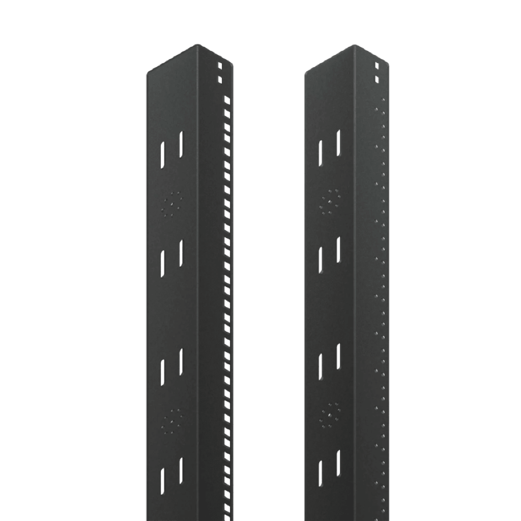 [PRA1920TPL1] Ángulo roscado de 19 pulgadas para rack ProLine, ajuste de 2000 mm, de acero, negro