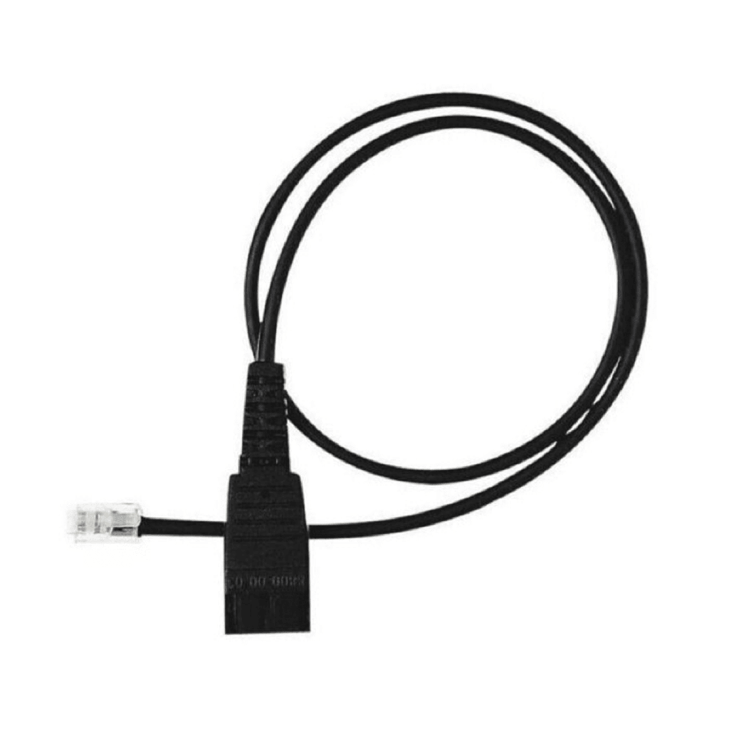 [QD-TO-RJ9-CORD-FOR-3RD-PARTY] Cable QD A RJ9 De Repuesto Yealink Para Diademas Profesionales Y Teléfonos De Terceros