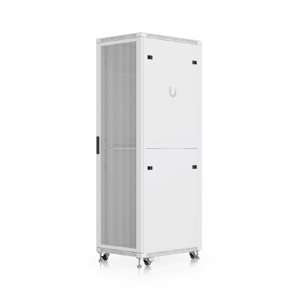 UACC Rack Cabinet 42U (600 × 800 mm) ? Gabinete de Piso Totalmente Ensamblado con Ventiladores Integrados, Paneles Removibles, Ruedas con Seguro y Puerta Frontal Perforada para Óptimo Flujo de Aire