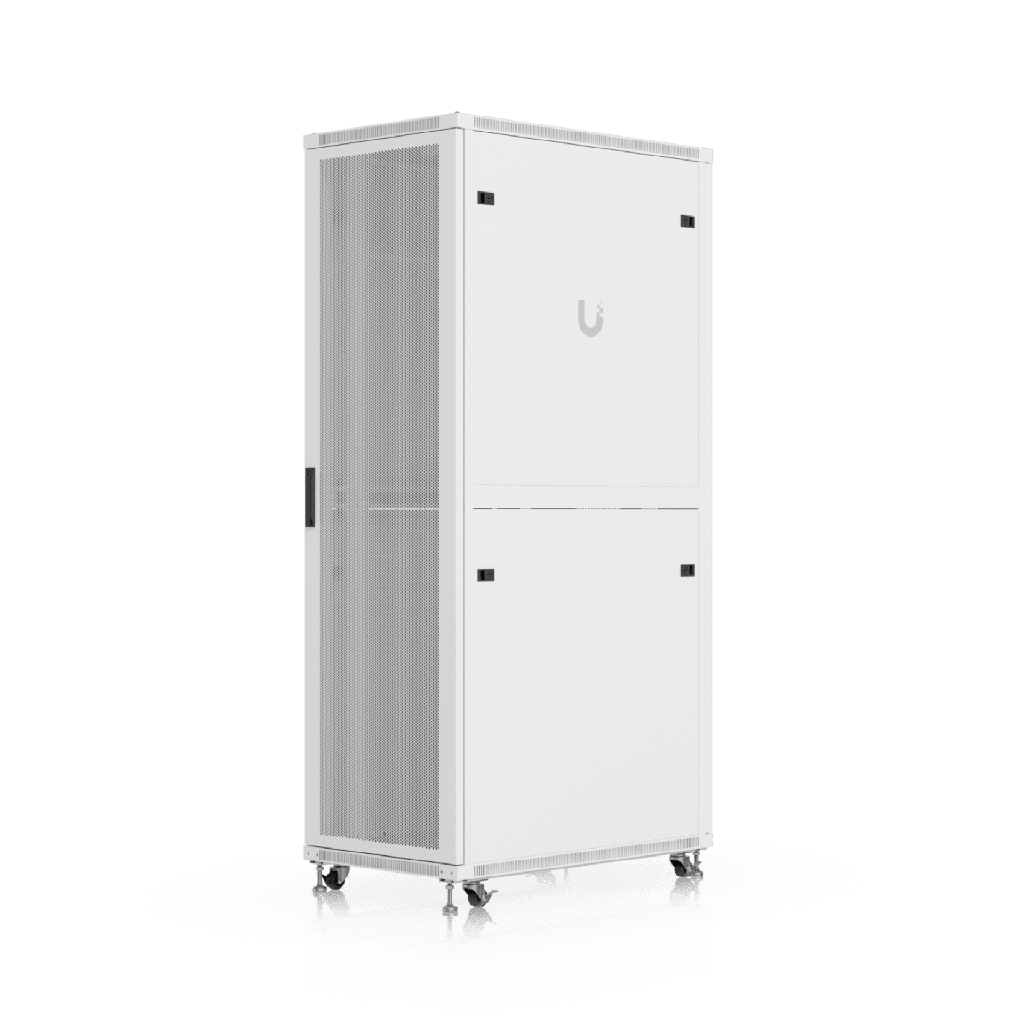 UACC Rack Cabinet 42U (600 × 1000 mm) ? Gabinete de Piso Totalmente Ensamblado con Ventiladores Integrados, Paneles Removibles, Ruedas con Seguro y Puerta Frontal Perforada para Óptimo Flujo de Aire