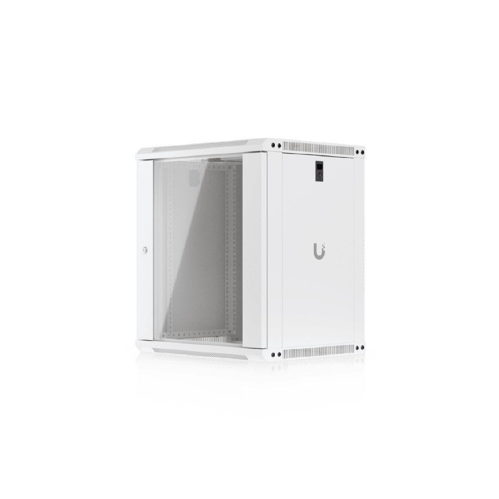 [UACC-RACK-12U-WALL-450-G] UACC Rack Cabinet 12U (550 x 450 mm) - Gabinete Cerrado para Montaje en Pared con Puerta de Vidrio Templado, Totalmente Ensamblado con Ventiladores Integrados y Paneles Removibles