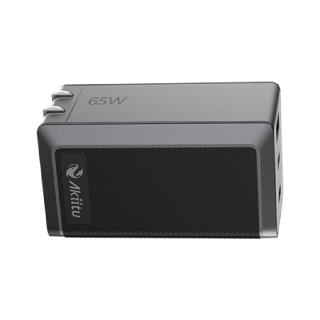 [AK-PAG65PN-65W] Cargador PRO 1 Puerto USB A / 2 Puertos USB C / Tecnología GaN (Nitruro de Galio / Fast-Charging / Potencia 60W / Velocidad Transferencia 480 Mbps / Material Silicona No Tóxica / Conector Aluminio Anodizado