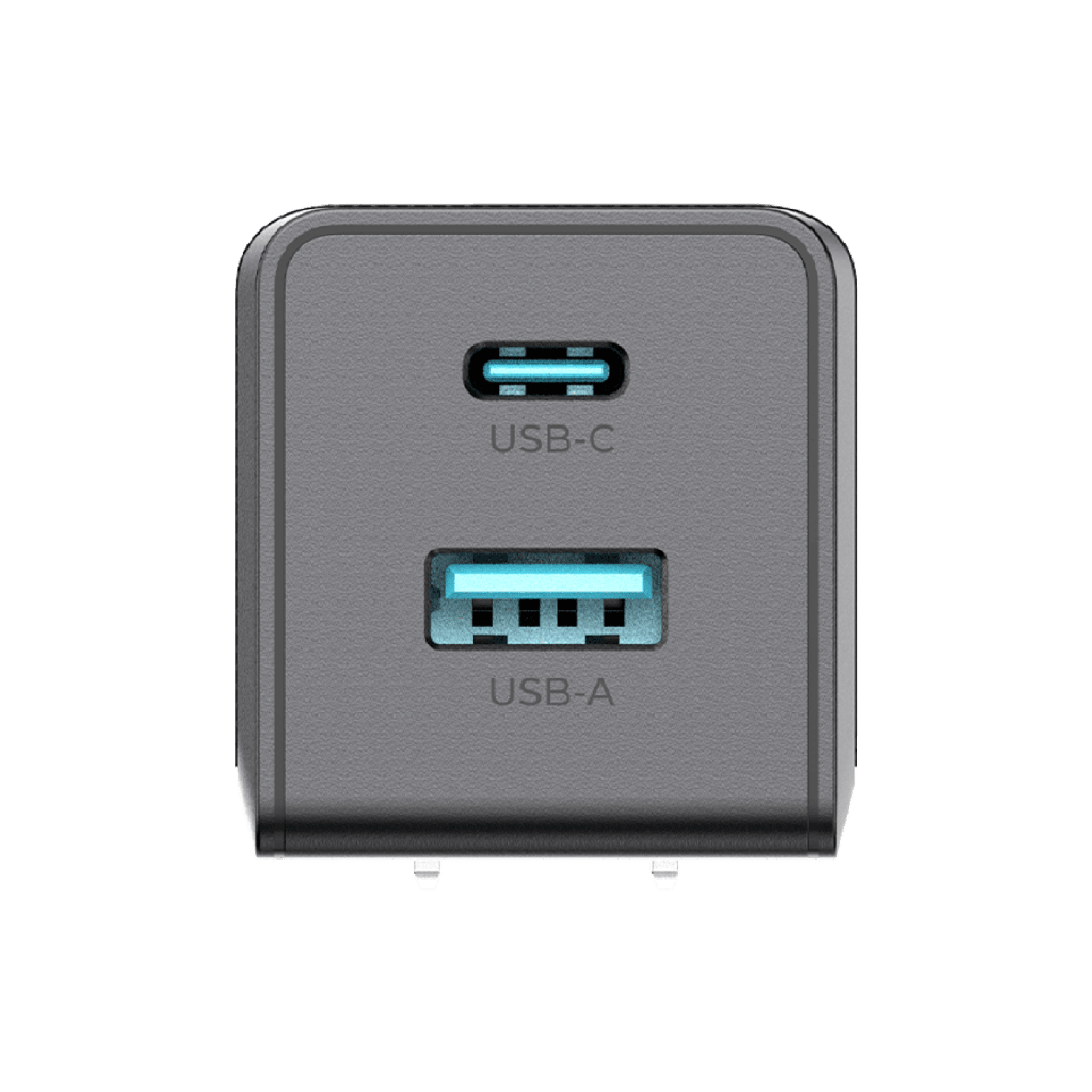 [AKPAG35PN35W] Cargador PRO USB-A / USB-C a C / Tecnología GaN (Nitruro de Galio / Fast-Charging / Potencia 60W / Velocidad Transferencia 480 Mbps / Material Silicona No Tóxica / Conector Aluminio Anodizado