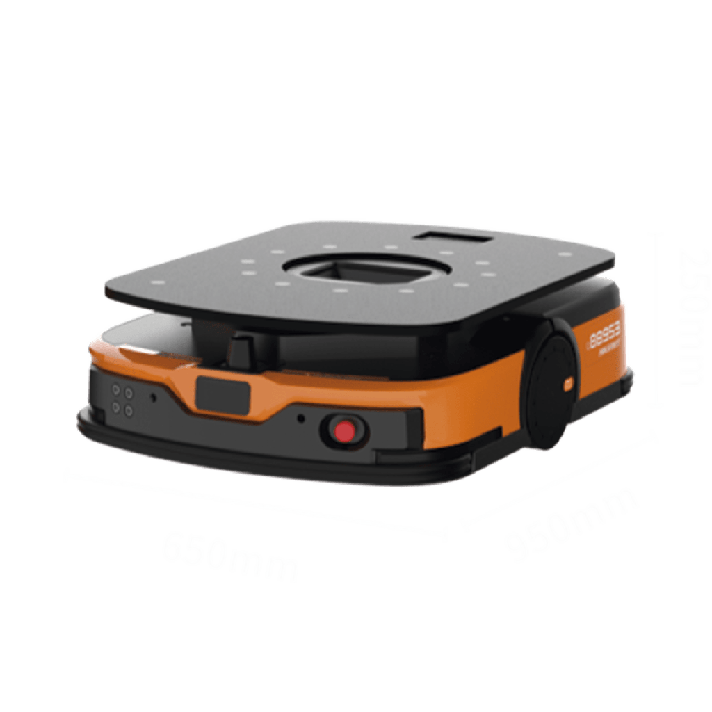 Robot Móvil Autónomo AMR / Carga 600 kg / Navegación SLAM Láser-Visual / Plataforma Elevadora Eléctrica / Batería LiFePO4 48V / Comunicación Wi-Fi