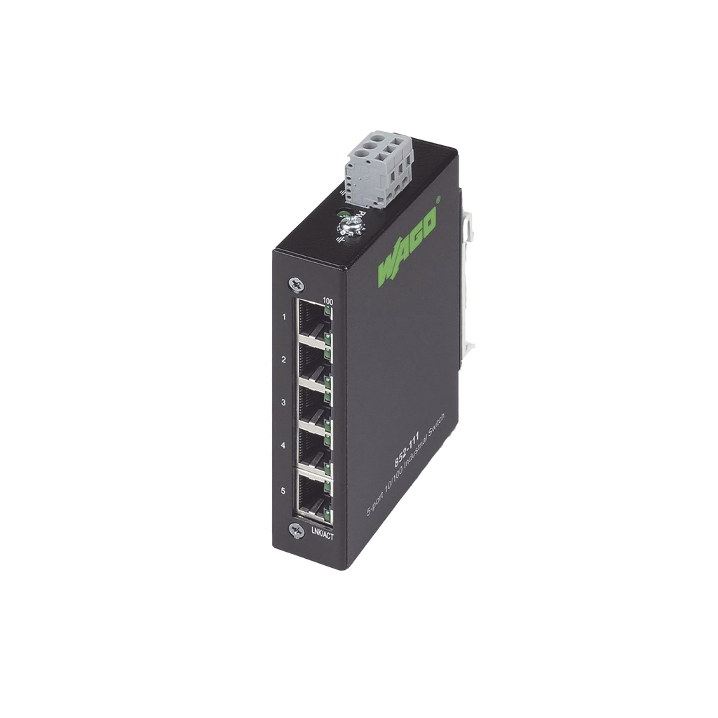 [852-1111] Switch Industrial ECO / 5 Puertos Gigabit 1000Base-T / Autonegotiation / Auto-MDI/MDI-X / Priorización Profinet / Montaje DIN Rail / IP30