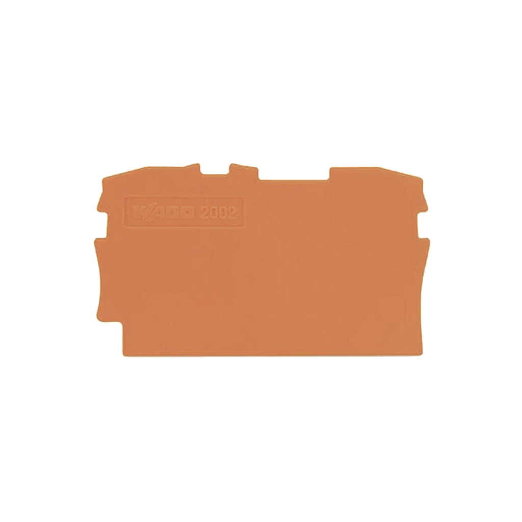 Placa final e intermedia; espesor 0,8 mm; naranja