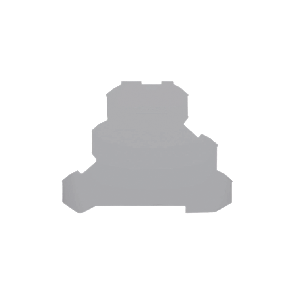 [2002-3291] Placa Final e Intermedia, Espesor 0,8 mm, Color Gris, Poliamida PA 66, UL 94 V0, Montaje Tipo Encajable, Aplicaciones Eléctricas Industriales