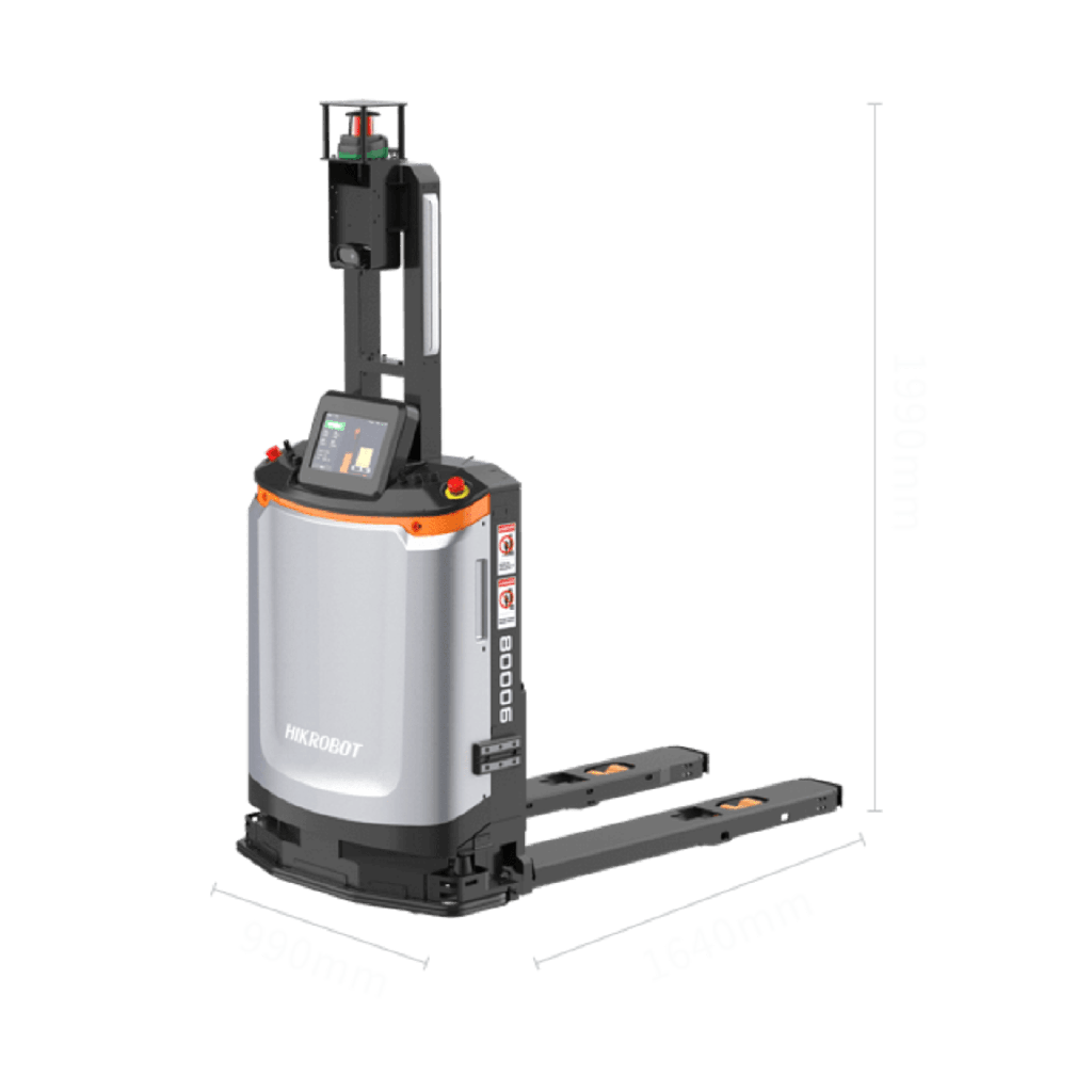 Robot Móvil Montacargas MR-F3-3000-HI(CE) / Carga Máxima 3000 kg / Velocidad Máxima 1.6 m/s / Navegación SLAM / Protección Láser e Infrarrojo / Autonomía 6-8 Horas / Carga Lateral / Wi-Fi