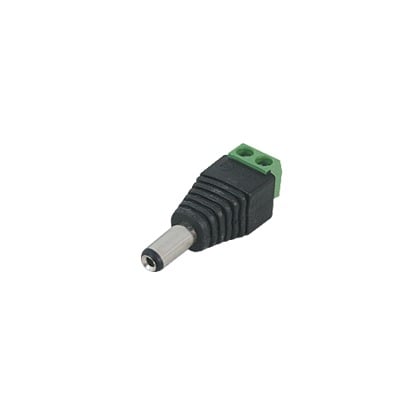 [JR-52] Adaptador Macho Tipo Jack de 3.5 mm Polarizado de 12 Vcc / Terminales Tipo Tornillo / Polarizado (+/-) / Ideal para Cámaras de Video Vigilancia.