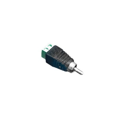 [JR-R591] Adaptador RCA MACHO Tipo Jack Polarizado / Terminales Tipo Tornillo / Polarizado (+/-) / Recomendado para Video y AUDIO en sistemas de video vigilancia a 2 Hilos.