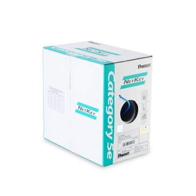 [NUR5C04BU-C] Bobina de Cable UTP de 305 m. de Cobre, NetKey, Azul, Categoría 5e (24 AWG), Riser (CMR), de 4 Pares