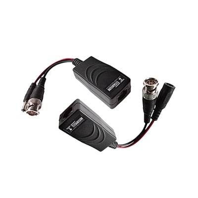 [TT-101-PV-TURBO] Kit de transceptores activos con conector para alimentación (12V/24Vcc/AC) TurboHD para aplicaciones de video por UTP Cat5e/6 en HD. Distancia de hasta 150 m en 4K
