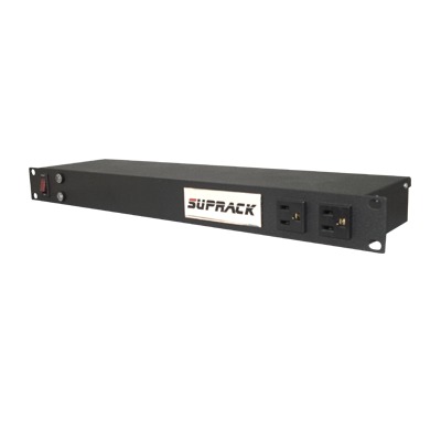 [SUP-RACK] Tomacorriente de 10 contactos para 120 Vca con Supresor de picos tipo A de 40 kA, Diseñado para Montaje en Rack de 19.