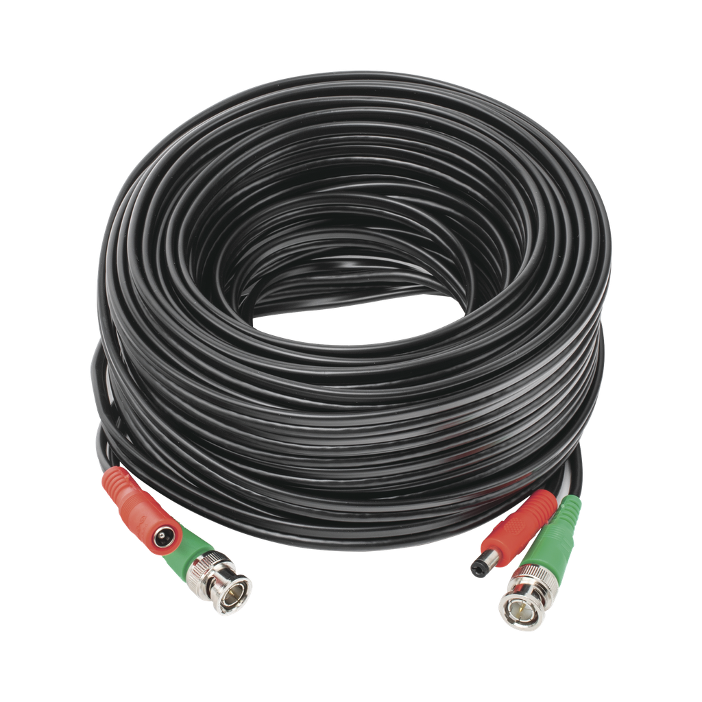 [DIY-20M-HD] Cable coaxial ( BNC RG59 ) + Alimentación / SIAMÉS / 20 Metros / 100 % COBRE / Para Cámaras 4K  / Uso interior y exterior
