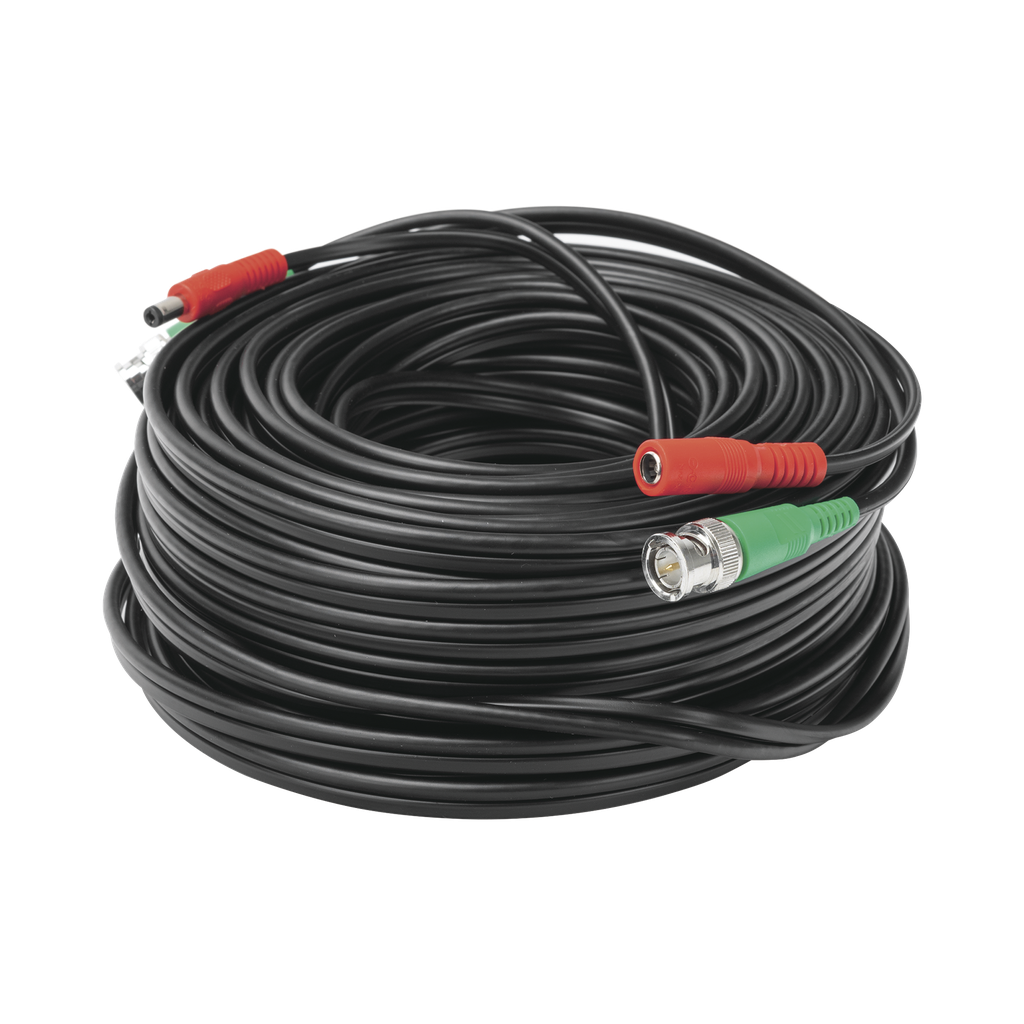 Cable coaxial ( BNC RG59 ) + Alimentación / SIAMÉS / 30 Metros / 100 % COBRE / Para Cámaras 4K  / Uso interior y exterior