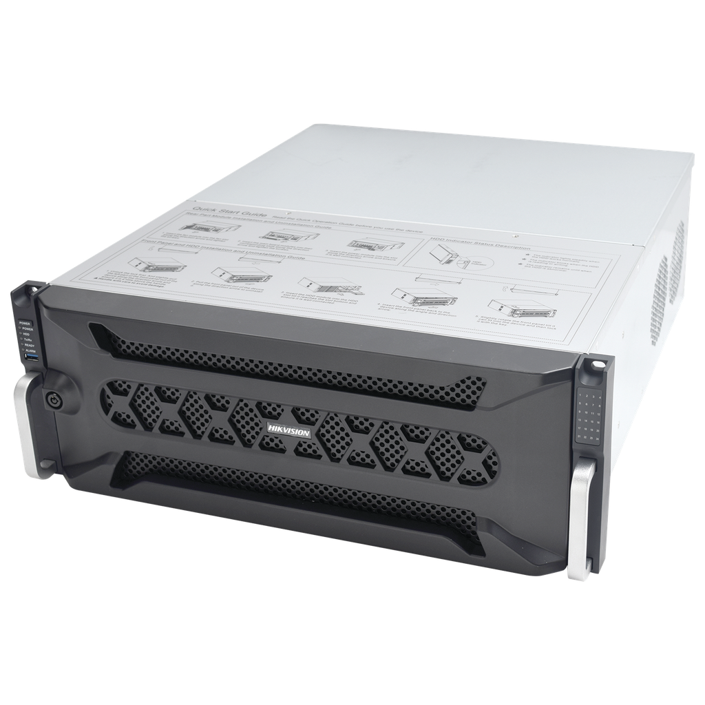 [DS-96128NI-I24] NVR 12 Megapixel (4K) / 128 canales IP / 24 Bahías de Disco Duro / 4 Puertos de Red / Soporta RAID con Hot Swap / NVR de Alto Desempeño