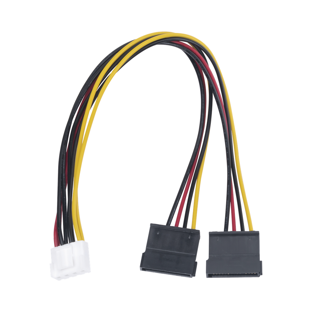 [101-502-385] Cable Doble de Corriente SATA / Compatible con DVRs epcom / HIKVISION / 25 cms de Longitud