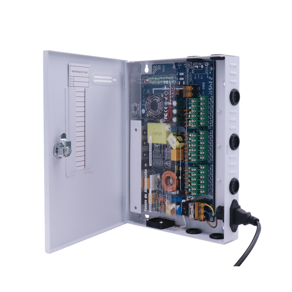 [XP18DC20HD] Fuente PREMIUM / 11-15 V / 18 canales / 20 A / Alta tecnología en seguridad / Doble ventilador / Hasta 1.8 Amperes por Salida / Filtro de ruido por canal / Diseño de alta gama.