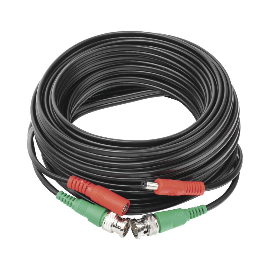 [DIY-10M-HD] Cable coaxial ( BNC RG59 ) + Alimentación / SIAMÉS / 10 Metros / 100 % COBRE / Para Cámaras 4K  / Uso interior y exterior