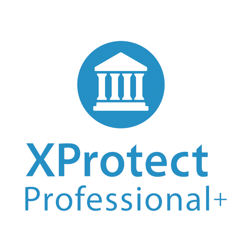 Licencia Base para Software XProtect Professional+ / Escalabilidad Media / Análisis de Video / Mapas Interactivos / Gestión de Alarmas / Integración con Terceros / Múltiples Sitios