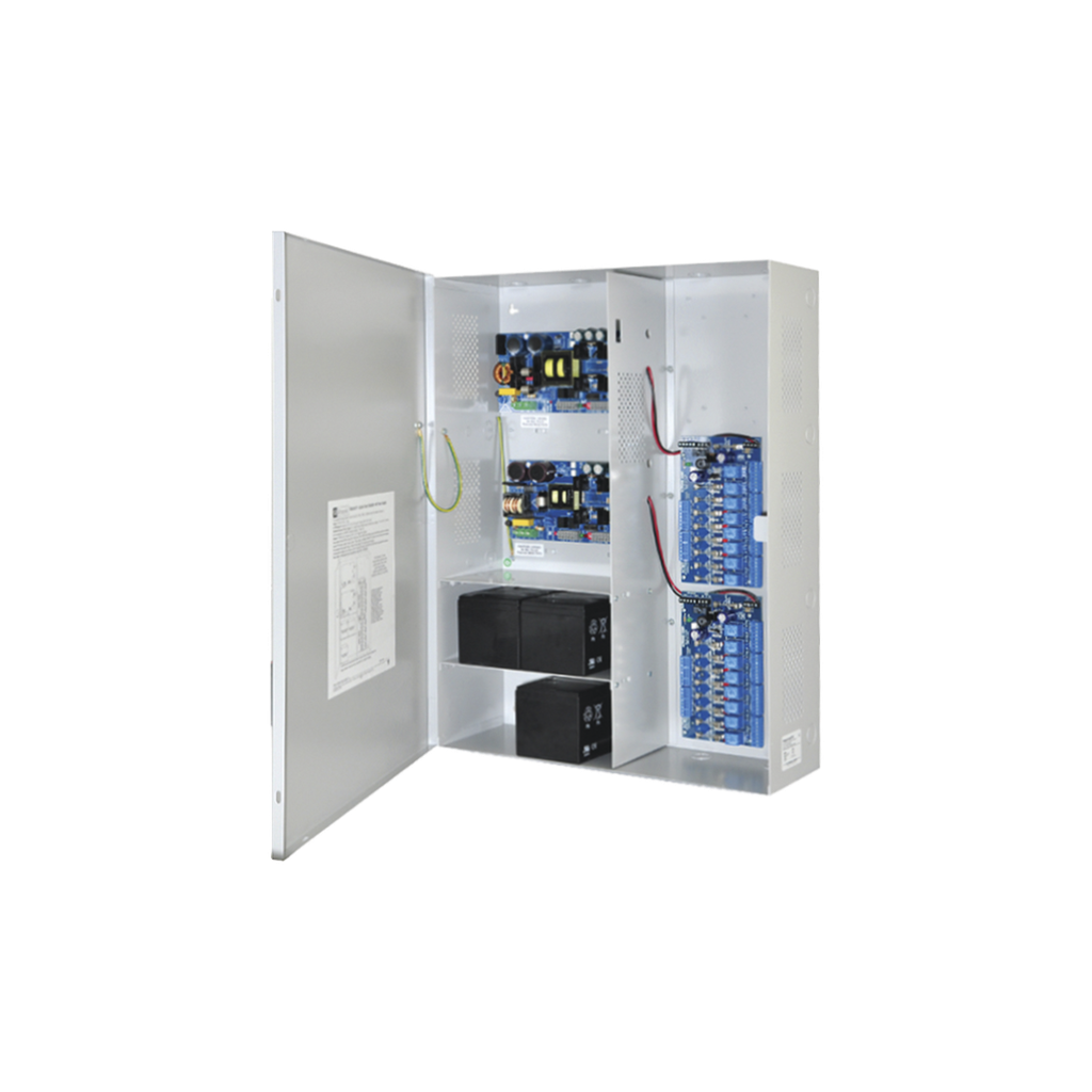 [MAXIMAL75F] Fuente de poder DUAL ALTRONIX de 12 Vcc @ 9.3 Amper, y 24 Vcc @ 9.6 Amper con 16 salidas, con capacidad de batería de respaldo, requiere batería, para aplicaciones de control de acceso, alarmas, CCTV, con voltaje de entrada en 120 Vca