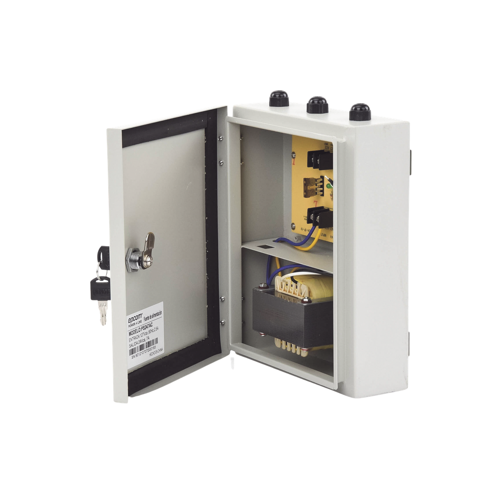 [PS247AC] Fuente de Poder Profesional para Domos PTZ de 24 Vca@ 7A / Exterior / Voltaje de Entrada de 127 Vca.