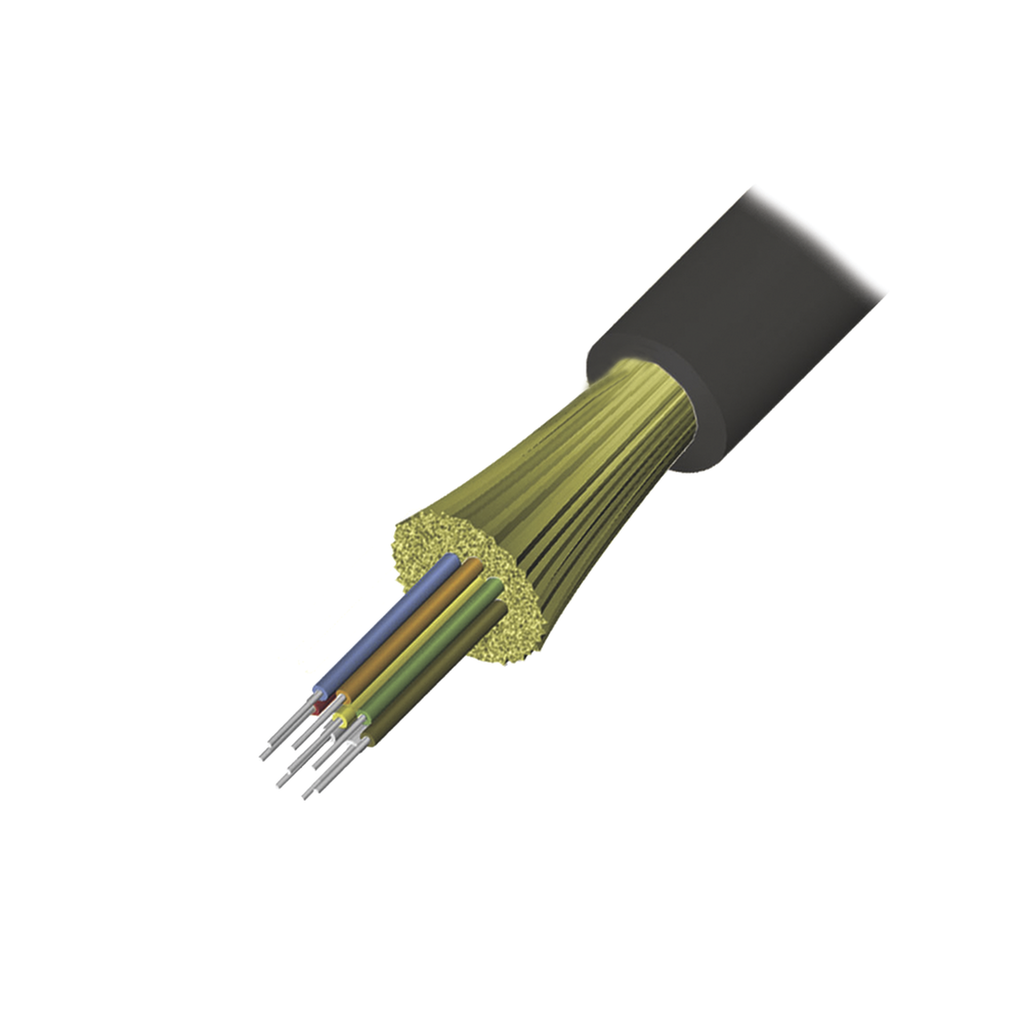 [9GD5H012G-T501M] Cable de Fibra Óptica de 12 hilos, Interior/Exterior, Tight Buffer, No Conductiva (Dieléctrica), LS0H, Multimodo OM4 50/125 optimizada, 1 Metro