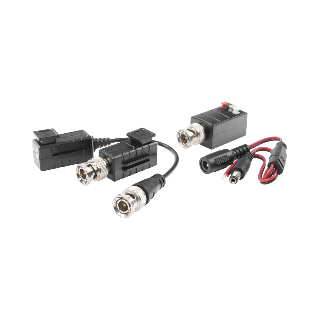 [KIT4501AP] Kit de TRANSCEPTORES DE VIDEO DE LARGO ALCANCE / 320 Metros / Resolución 720P y 1080P / Cat 5e/6 / Compatible con cámaras HD-TVI/CVI/AHD/CVBS / Alimente solo el Receptor / Protección Interconstruida contra sobretensión.