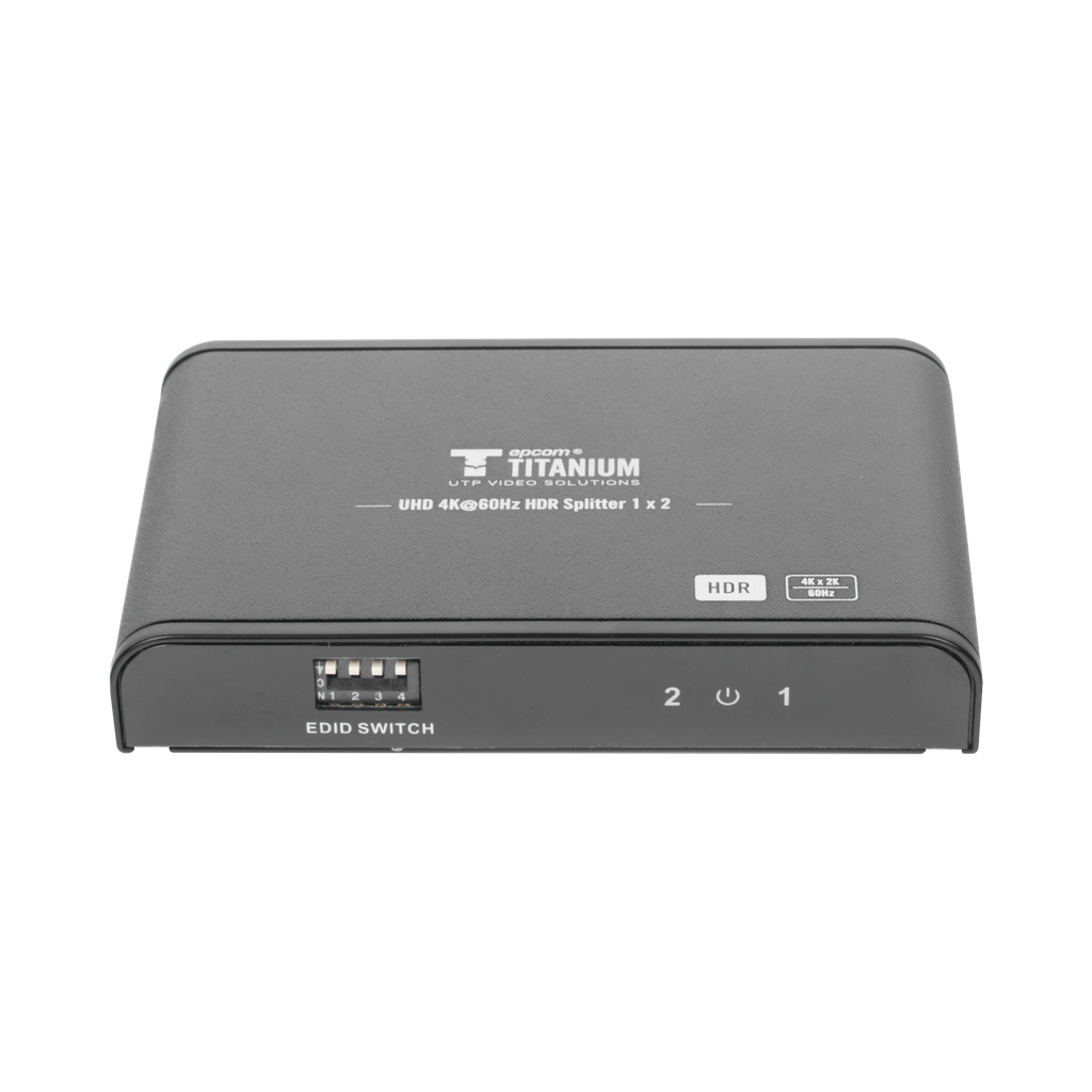 [TT312HDR-V2.0] Divisor (Splitter) HDMI 4K de 1 Entrada a 2 Salidas (Simultaneas) / Soporta 4K×2K / Ajuste de resoluciones EDID / HDR / HDMI 2.0 /  HDCP 2.2  / Soporta formatos de Audio Dolby Digital / Longitud del cable de entrada y salida ?10m.