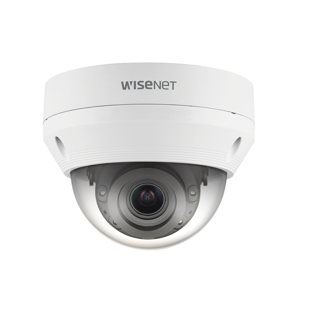 QNV-8080R Cámara IP Tipo Domo Antivandálica 5 Megapíxel / Lente motorizado 3.2 - 10mm / IR 30M / WDR 120db /Exterior IP66 / H.265 & WiseStream