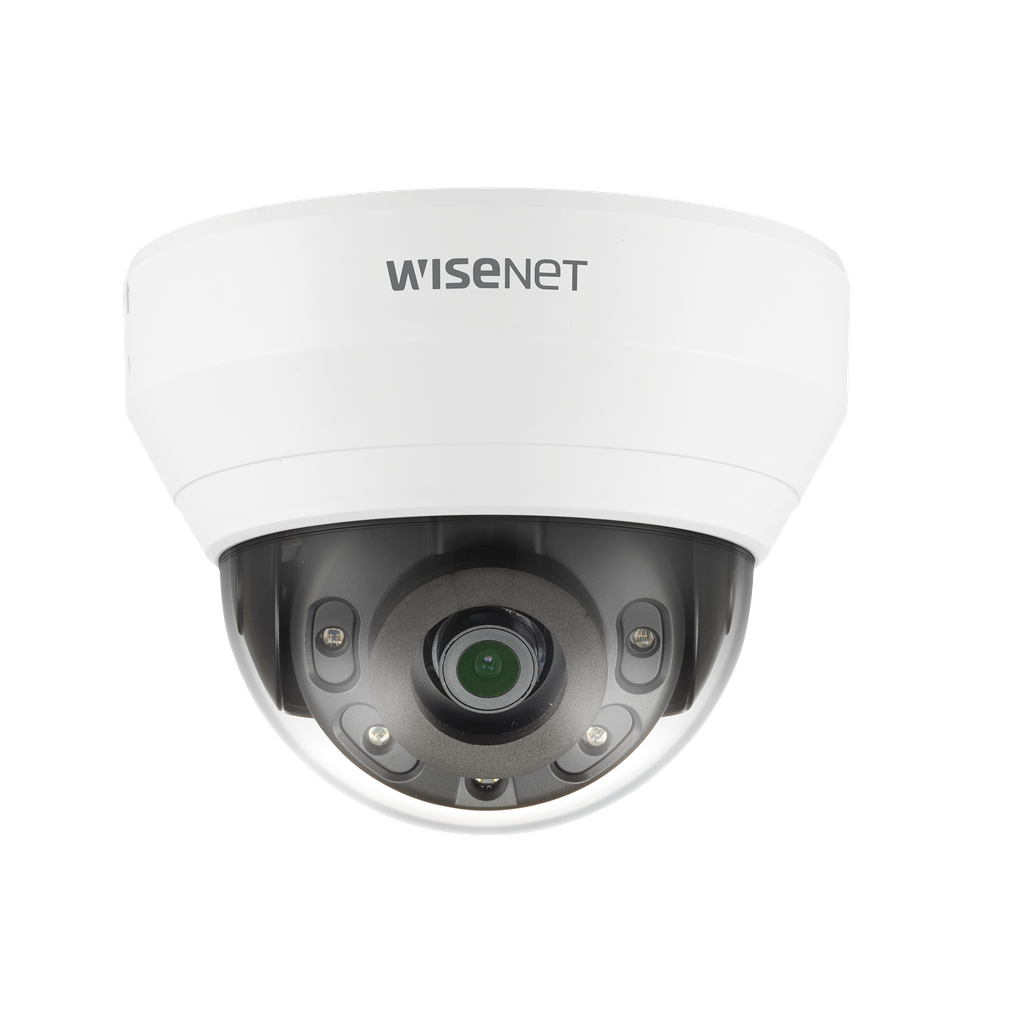[QND-8010R] QND-8010R Cámara IP Tipo Domo interior 5 Megapíxel / Lente 2.8 mm / IR 20M / WDR 120db / H.265 & WiseStream