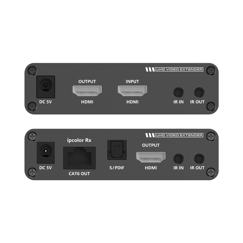 [TT-676] Kit Extensor HDMI hasta 700 metros con Conexión en Cascada / 4K @ 60 Hz/ 70 metros PTP con Cat 6, 6a y 7 / IPCOLOR / CERO LATENCIA / SIN COMPRIMIR / Salida Loop / IR bidireccional / Puerto S/PDIF / Soporta ARC / Soporta 10 TT-676-Rx.