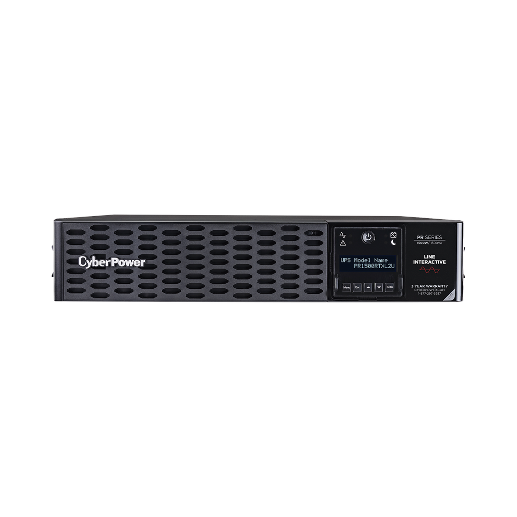 [PR1500RTXL2U] UPS de 1500 VA/1500 W, Topología Línea Interactiva, Entrada 120 Vca NEMA 5-15P, Onda Senoidal Pura, Torre o Rack 2 UR, Con 8 Tomas NEMA 5-15R