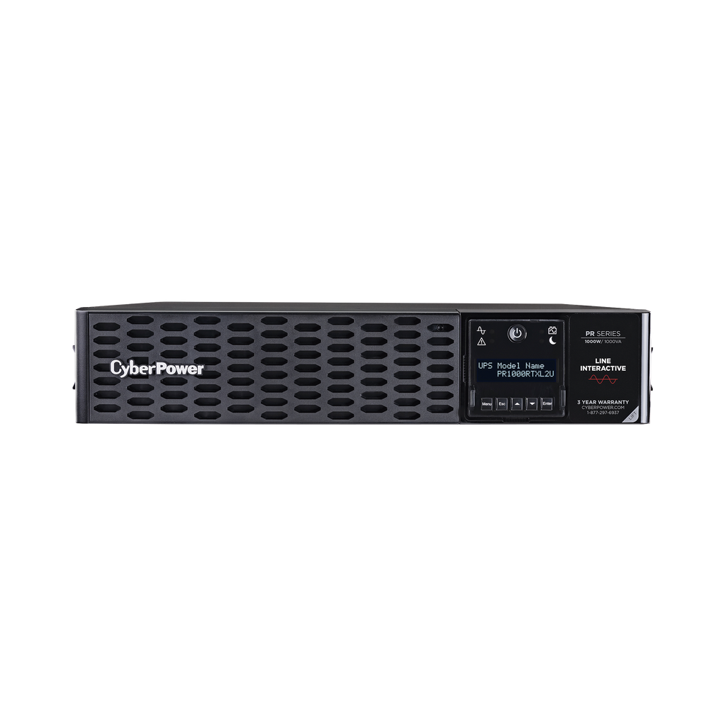 [PR1000RTXL2U] UPS de 1000 VA/1000 W, Topología Línea Interactiva, Entrada 120 Vca NEMA 5-15P, Onda Senoidal Pura, Torre o Rack 2 UR, Con 8 Tomas NEMA 5-15R