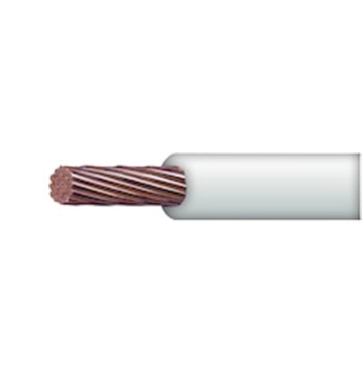[SLY-304-WHT/100] ( SSLU13 ) Cable Eléctrico 10 awg  color blanco,Conductor de cobre suave cableado. Aislamiento de PVC, autoextinguible. BOBINA 100 MTS