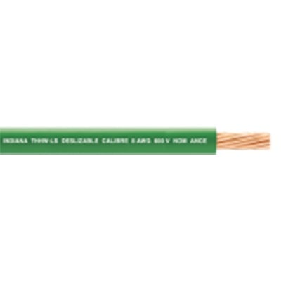 [SLY-304-GRN/100] Cable Eléctrico 10 awg  color verde,Conductor de cobre suave cableado. Aislamiento de PVC, auto-extinguible.BOBINA de 100 MTS