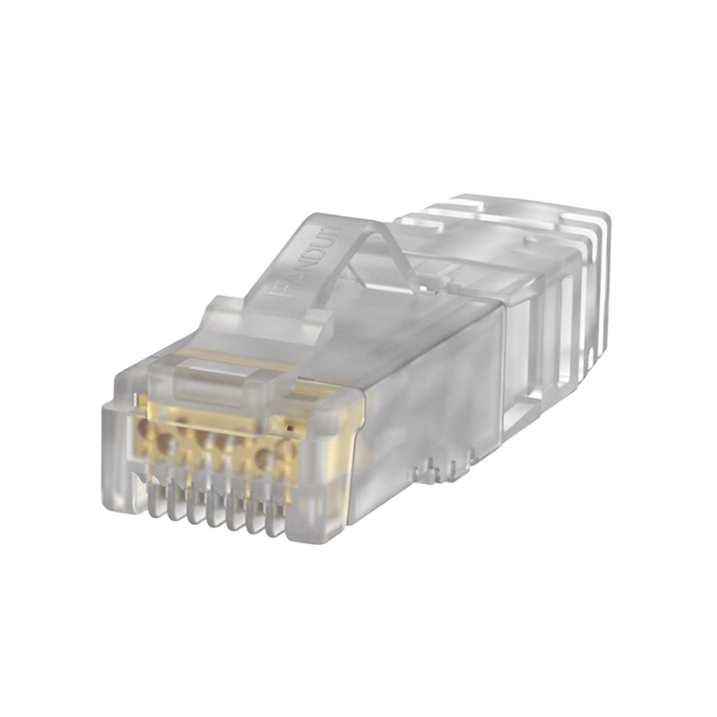 [SP6X88-C] Plug RJ45 Cat6A, Para Cable UTP de Calibre 23-24 AWG, Chapado en Oro de 50 micras, Paquete de 100 piezas