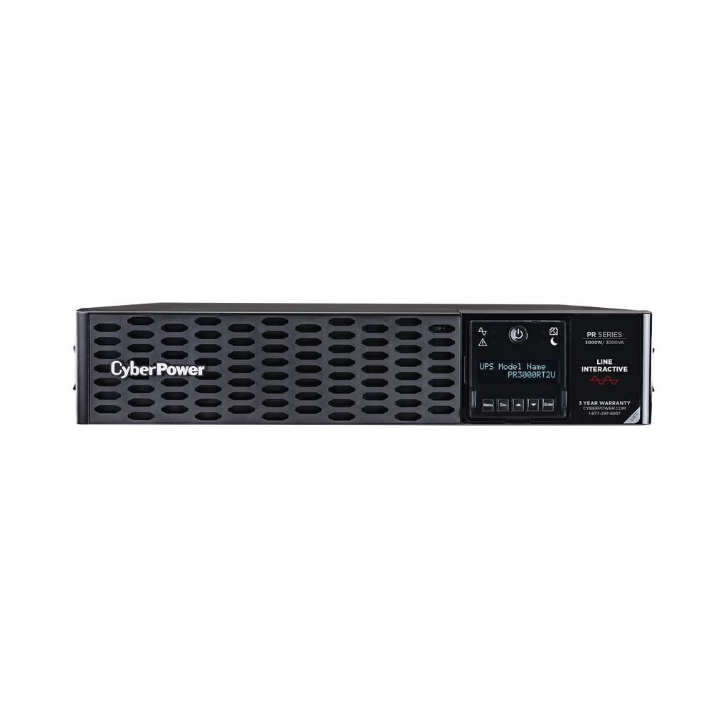 [PR3000RT2U] UPS de 3000 VA/3000 W, Topología Línea Interactiva, Entrada 120 Vca NEMA L5-30P, Onda Senoidal Pura, Torre o Rack 2 UR, Con 8 Tomas NEMA 5-20R y 1 NEMA L5-30R