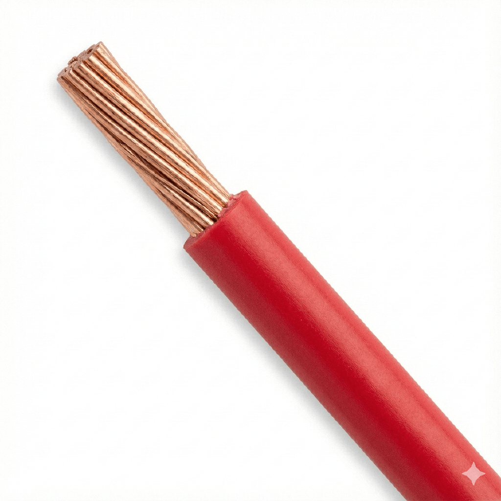 [SLY-312-RED/100] Bobina de 100 metros / Cable Eléctrico de Cobre / Recubierto THW-LS / Calibre 14 AWG / 19 Hilos / Color Rojo.