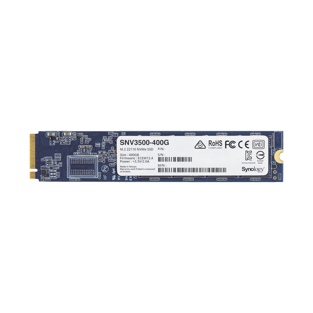 [SNV3500400G] SSD 400GB NVMe M.2 22110, diseñada para Synology NAS con ranuras M.2 integradas