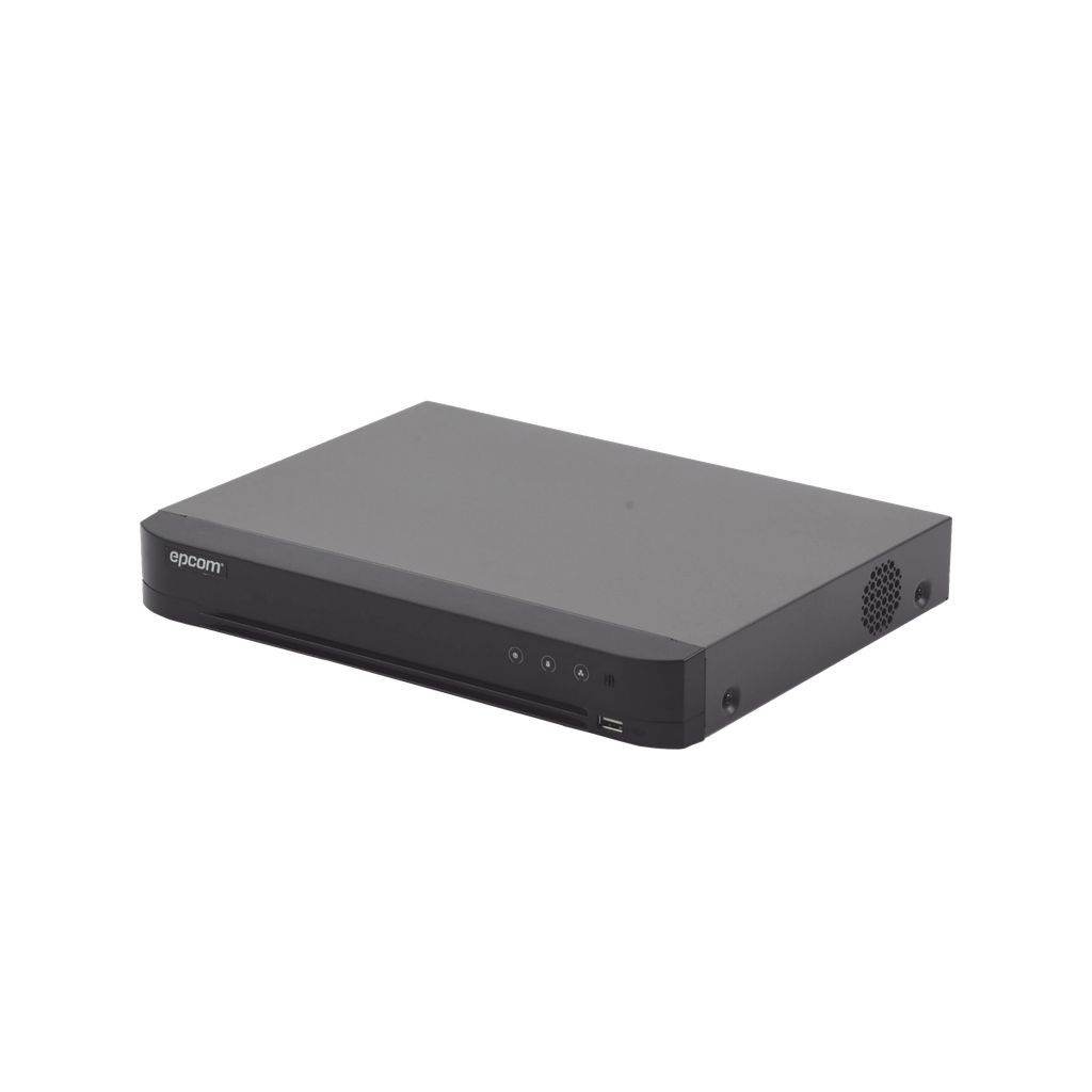 [EV-4004TURBO-D] DVR 4 Canales TurboHD + 2 Canales IP / 5 Megapixel Lite- 3K Lite / Acusense (Evista falsas alarmas) / Audio por Coaxitron /  Bahía de Disco Duro /  Salida de Video en Full HD