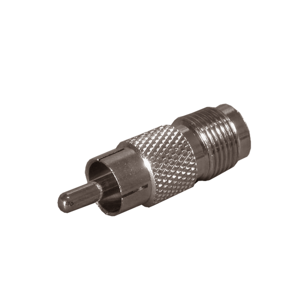[RFT-1238] Adaptador de TNC Hembra a RCA Macho tipo Fono para Aplicaciones de Audio y Video, Níquel/ Oro/ Teflón.â??