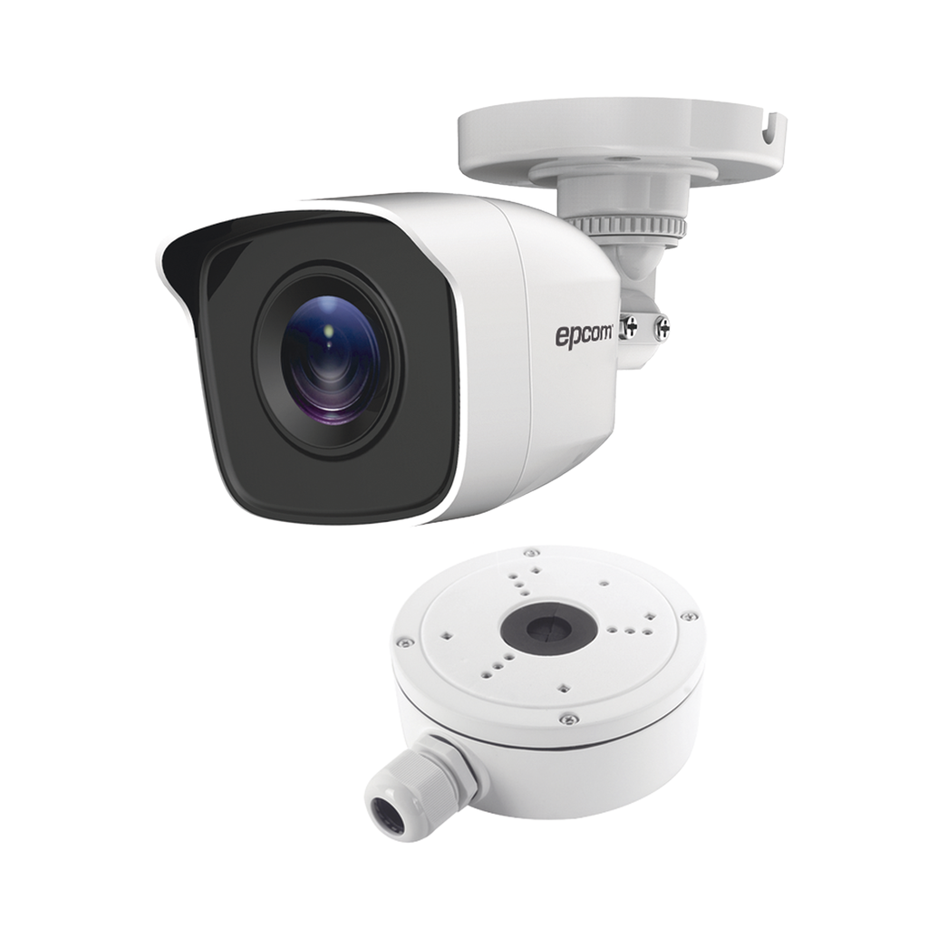 [B8-TURBO-G2W/AX] KIT de Bala TURBOHD 2 Megapixel (1080p) + Caja de Conexión / Exterior IP66 / TVI-AHD-CVI-CVBS