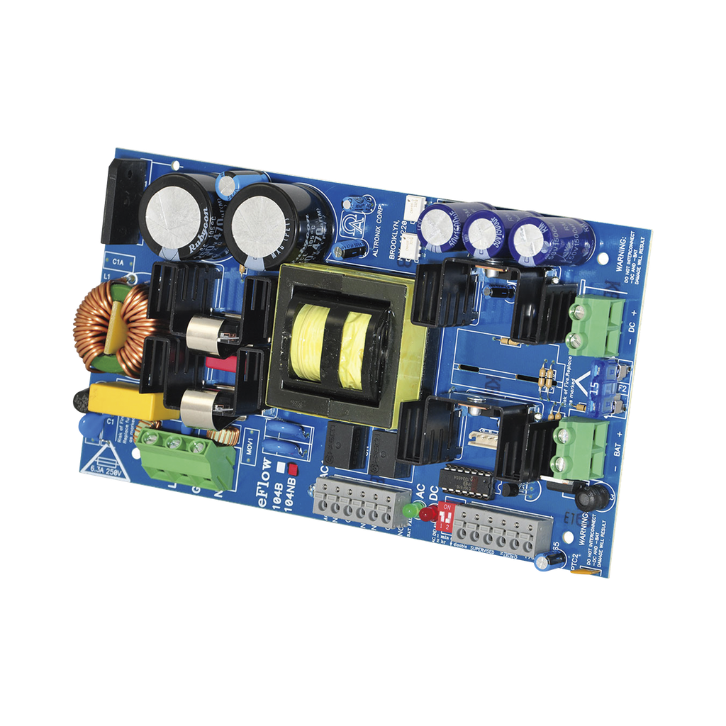 [EFLOW-104NB] Cargador de fuente de alimentación, salida única, 24 VCC a 10 A, salida auxiliar, FAI, listo para LinQ2, 115 V CA, placa