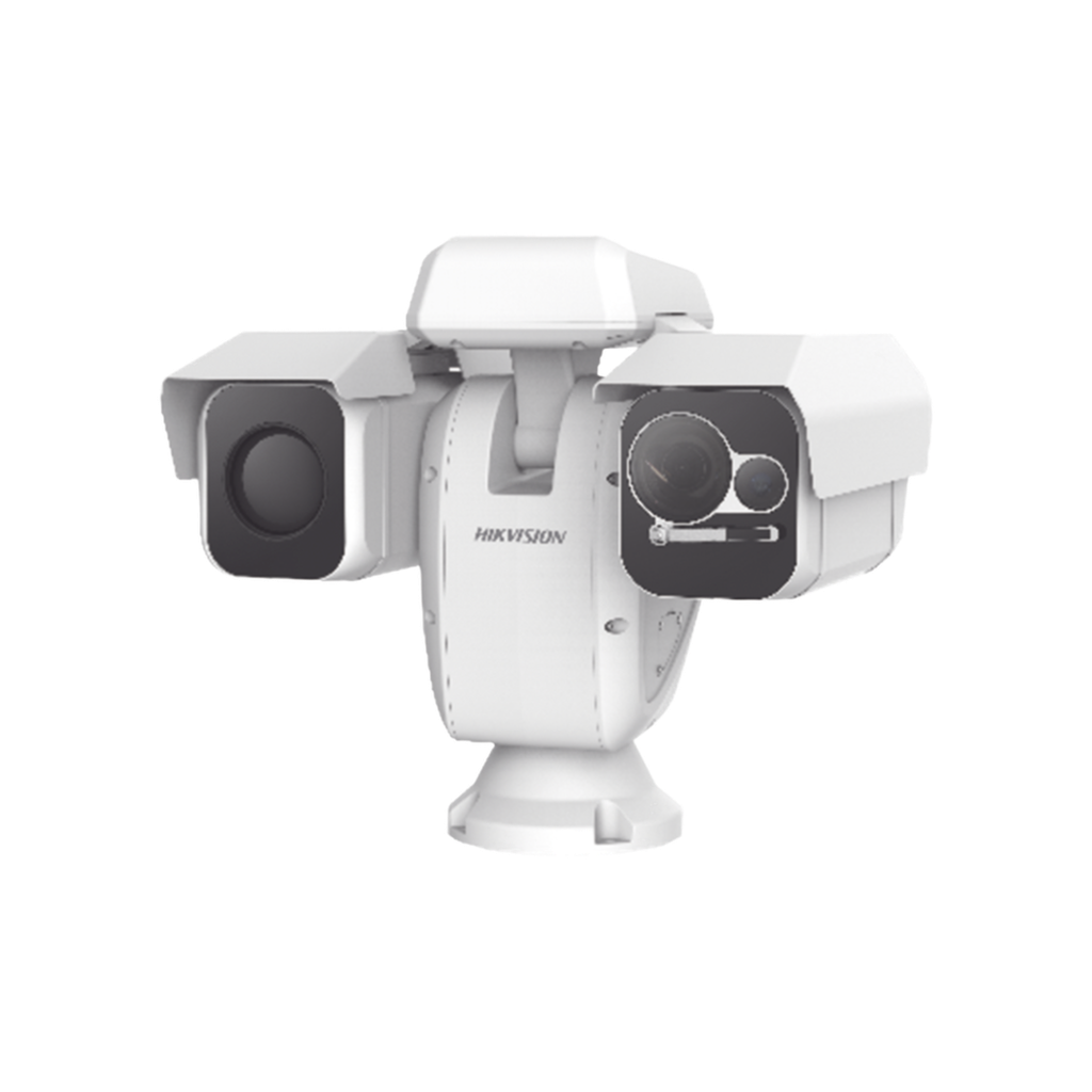 DS-2TD6267-100C4L/WY PTZ Punta de Poste IP Dual / Lente Térmico 100 mm (640 X 512) / Lente Óptico 56X Zoom (4 MP) / 800 mts IR Laser / 36 VCC / IP66 / Recubrimiento Anticorrosivo