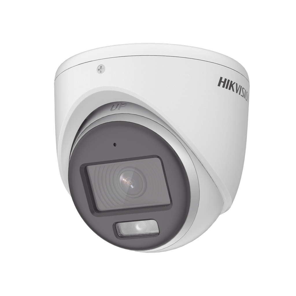 DS-2CE70KF0T-MFS [ColorVu] Turret TURBOHD 3K (5 Megapixel) / Micrófono Integrado / Lente 2.8 mm / Imagen a Color 24/7 / 20 mts Luz Blanca / Exterior IP67 / dWDR / 4 Tecnologías