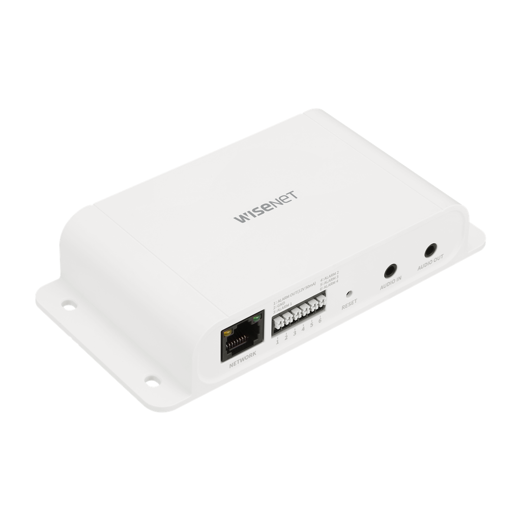 Modulo de E/S de Alarma y Audio por red para camaras PTZ Plus Wisenet