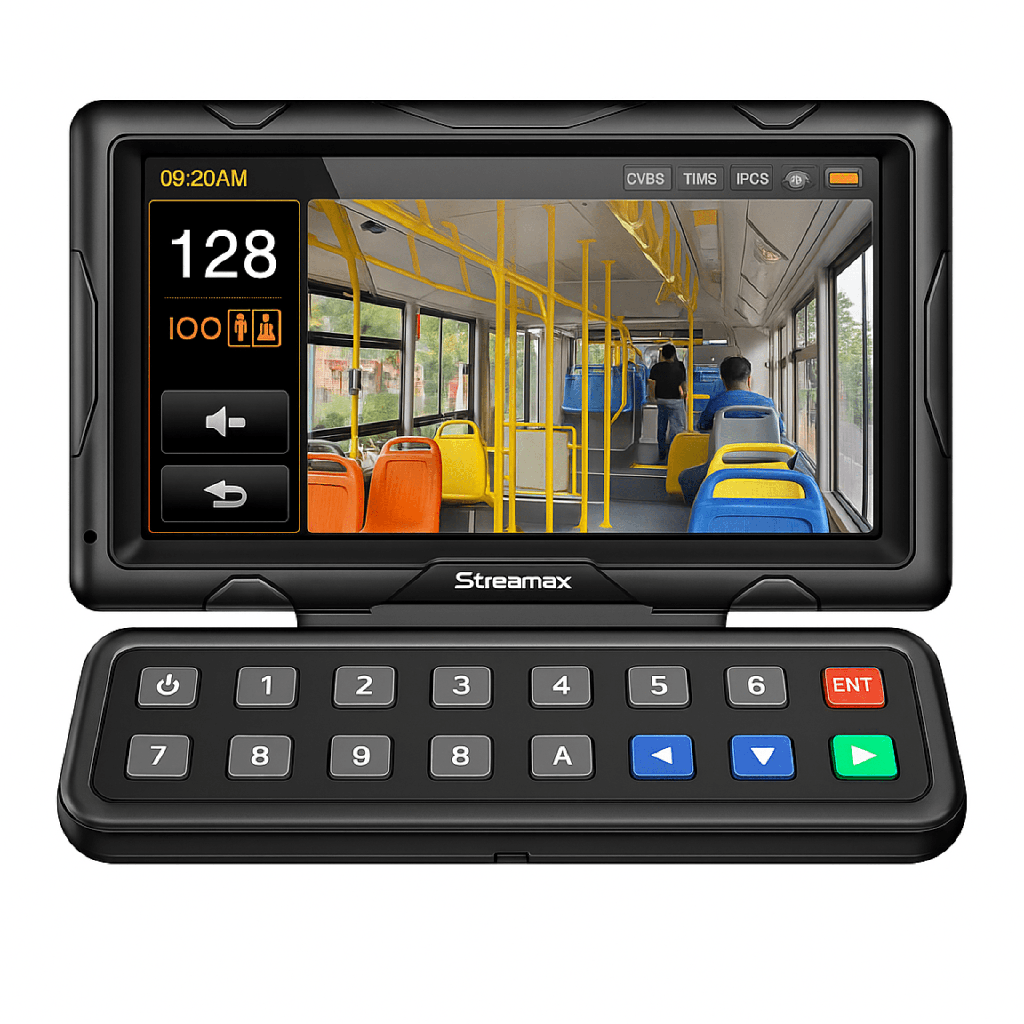 Panel de control dáctilar multifuncional con monitor de 7 para MDVR móvil Streamax