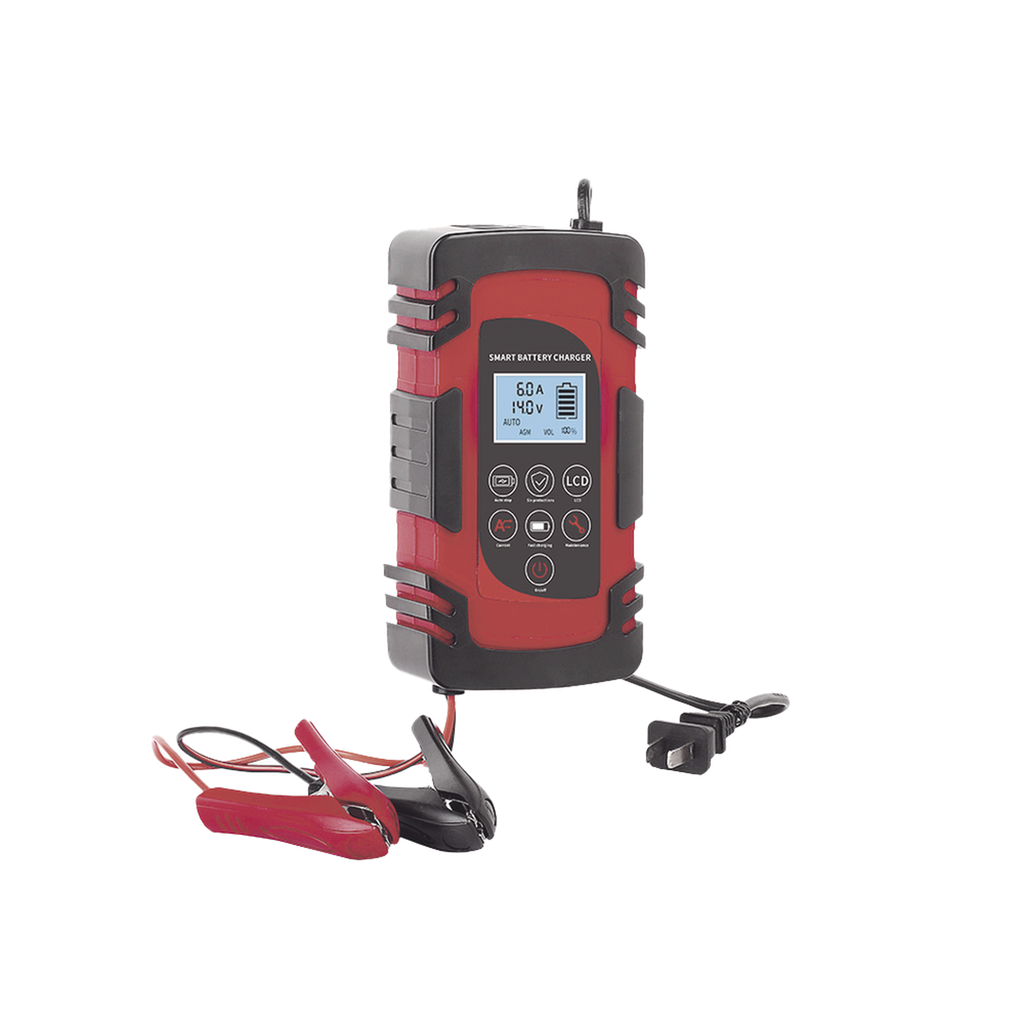 [CHR-80] Cargador de Baterías / 12 o 24 Vcc / hasta 40 Ah / 2, 4 o 6 A / Display LCD